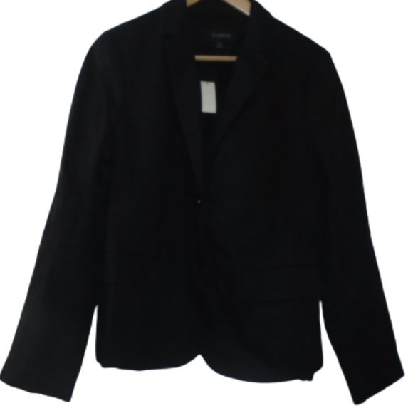 Talbots Basic Blazer 2-button Black Jacket, 14,NWT - Picture 3 of 10
